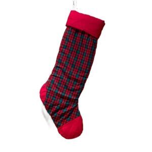 🎉 2/$15 Christmas Plaid 26” Stocking Red & Green